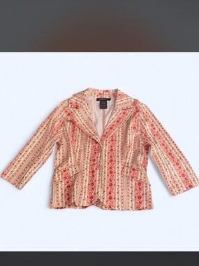 Rampage Pink Floral Stripe Blazer